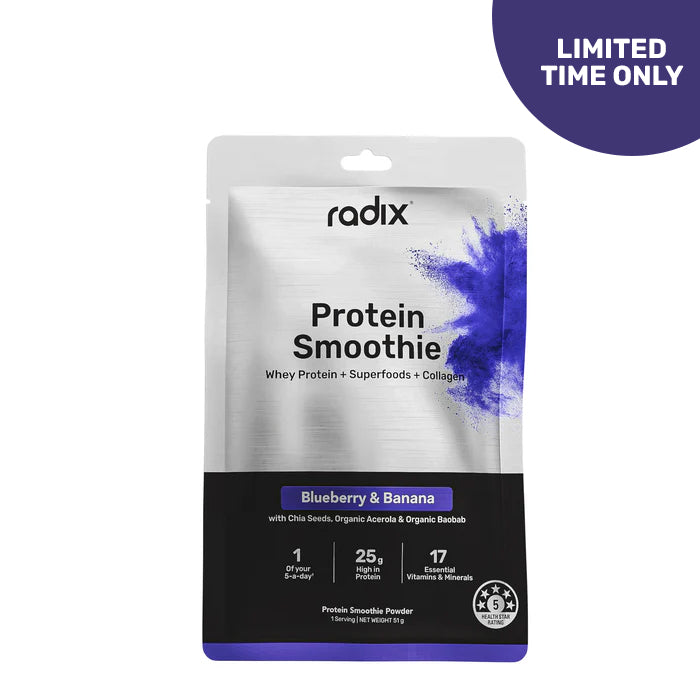 Whey Protein Smoothie - Blueberry & Banana / Single Serve