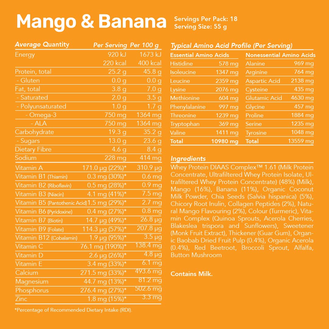 Plant Protein Smoothie - Mango &amp; Banana / Bulk Bag