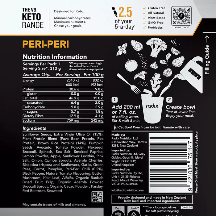 Keto Meal - Peri-Peri / 600 kcal (6 Pack)