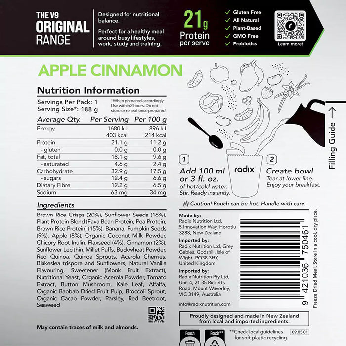 Original Breakfast - Apple and Cinnamon / 400 kcal (1 Serving)