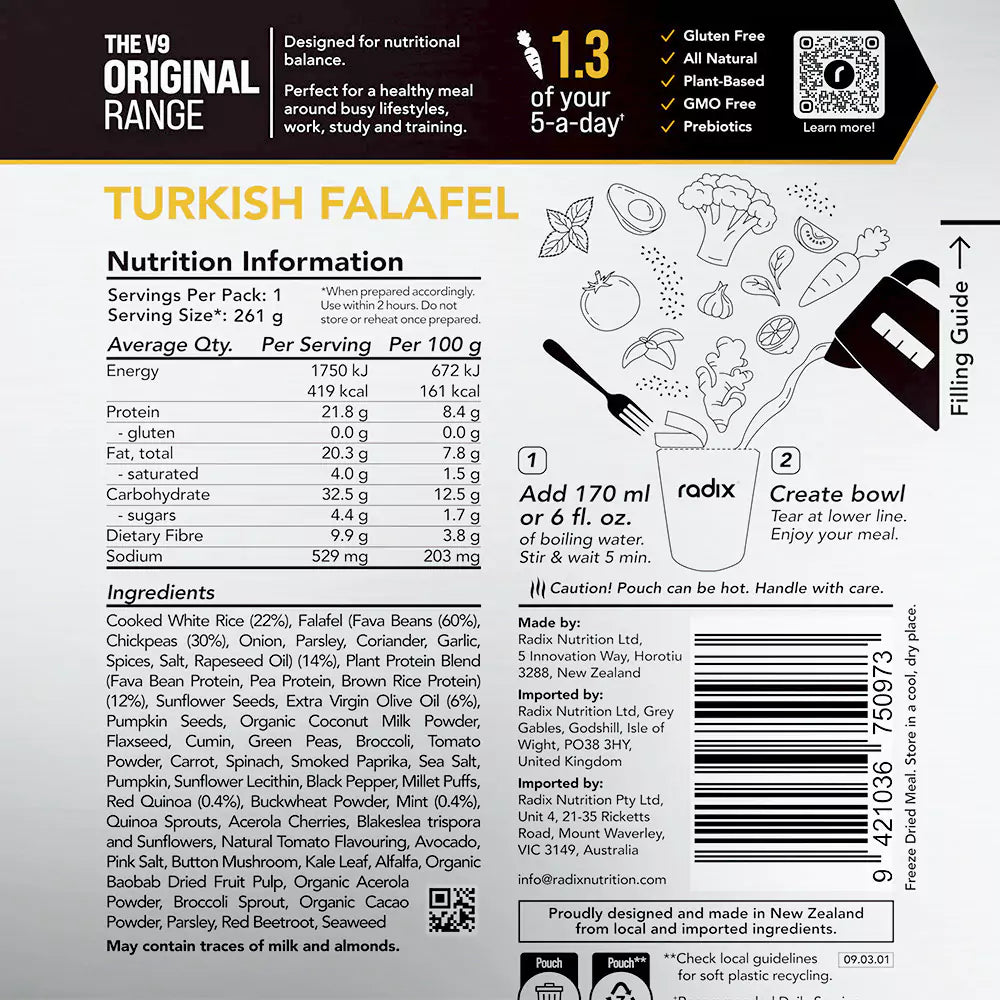 Original Meal - Turkish Falafel / 400 kcal (1 Serving)