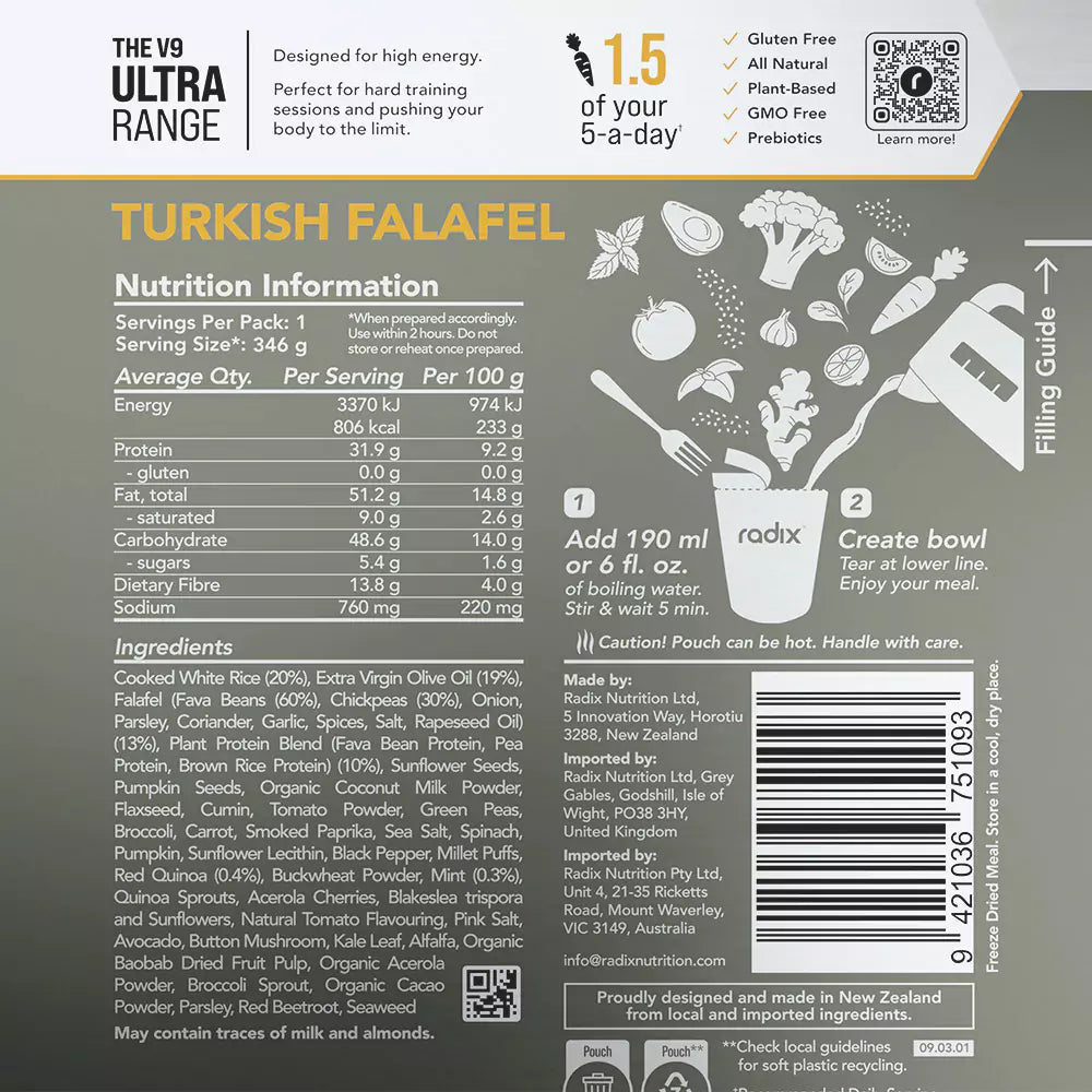 Ultra Meal - Turkish Falafel / 800 kcal (6 Pack)