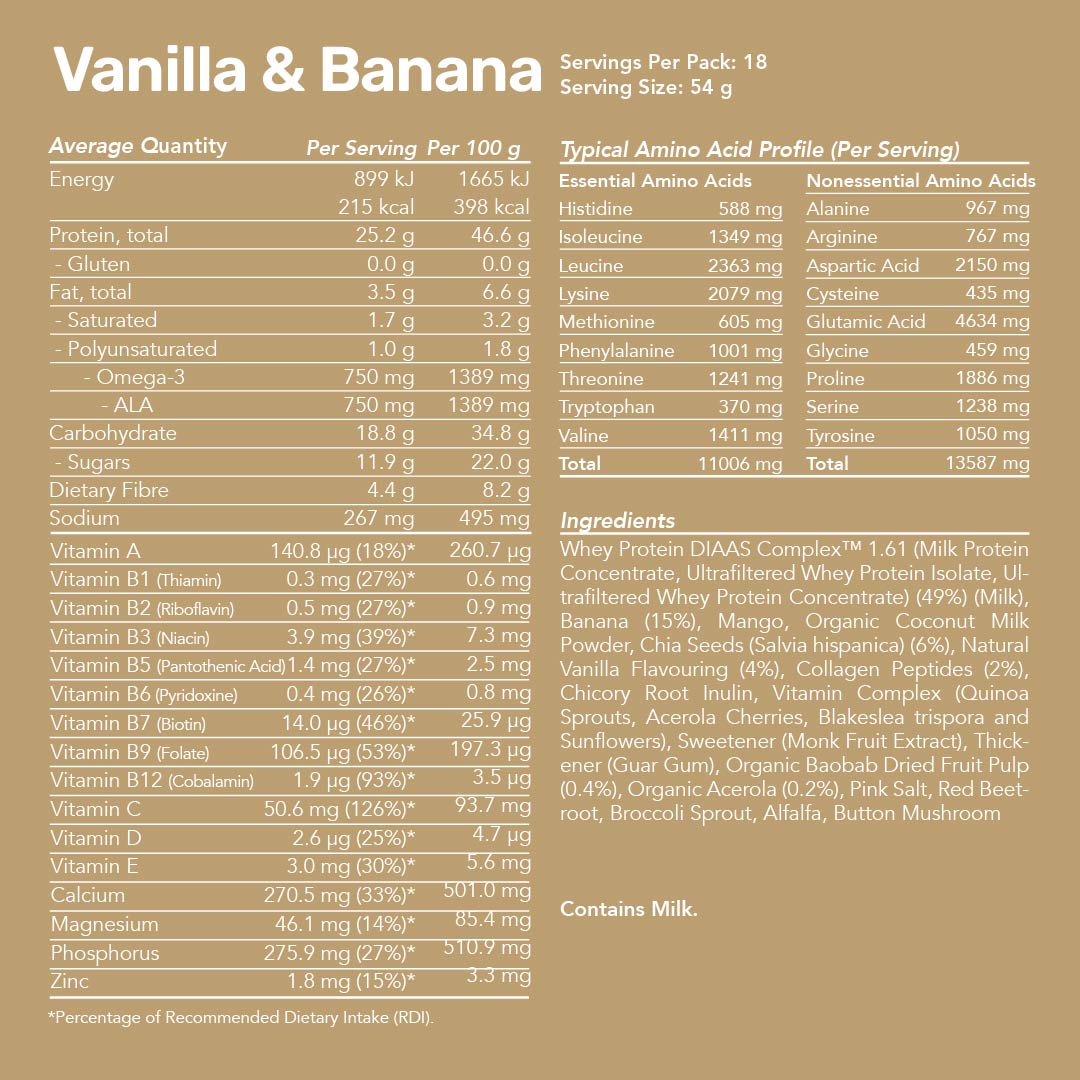 Whey Protein Smoothie - Vanilla & Banana / Bulk Bag