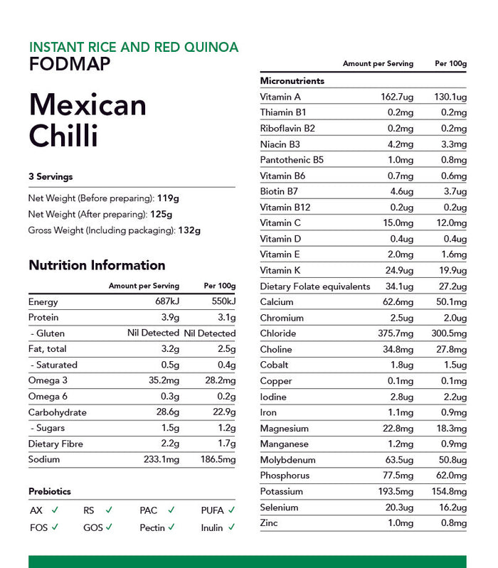 Instant Rice and Quinoa Mix - Mexican Chilli / 3 servings